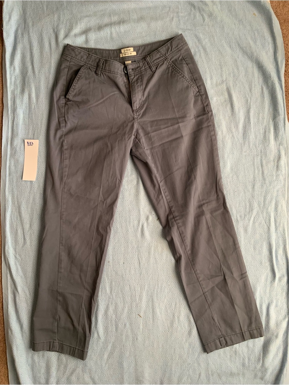 L.L. Bean Hiking Chinos in Charcoal Gray